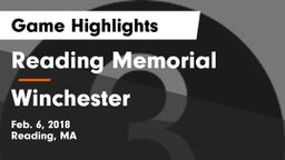 Reading Memorial  vs Winchester  Game Highlights - Feb. 6, 2018