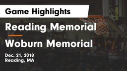 Reading Memorial  vs Woburn Memorial  Game Highlights - Dec. 21, 2018