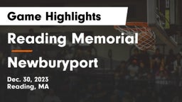 Reading Memorial  vs Newburyport Game Highlights - Dec. 30, 2023