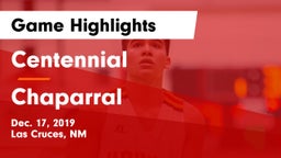 Centennial  vs Chaparral  Game Highlights - Dec. 17, 2019