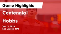 Centennial  vs Hobbs  Game Highlights - Jan. 3, 2020