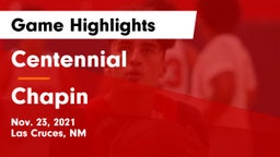 Centennial  vs Chapin  Game Highlights - Nov. 23, 2021