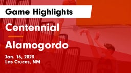 Centennial  vs Alamogordo Game Highlights - Jan. 16, 2023