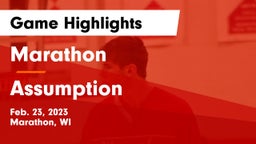 Marathon  vs Assumption  Game Highlights - Feb. 23, 2023