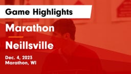 Marathon  vs Neillsville  Game Highlights - Dec. 4, 2023