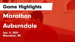 Marathon  vs Auburndale  Game Highlights - Jan. 9, 2024