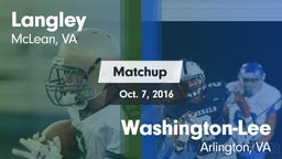 Matchup: Langley  vs. Washington-Lee  2016