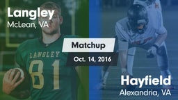 Matchup: Langley  vs. Hayfield  2016
