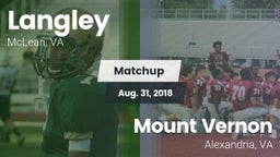 Matchup: Langley  vs. Mount Vernon   2018