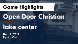 Open Door Christian  vs lake center  Game Highlights - Dec. 9, 2017