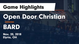 Open Door Christian  vs BARD Game Highlights - Nov. 20, 2018