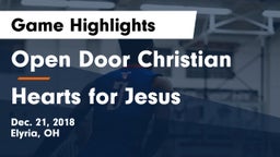 Open Door Christian  vs Hearts for Jesus Game Highlights - Dec. 21, 2018