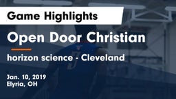 Open Door Christian  vs horizon science - Cleveland Game Highlights - Jan. 10, 2019