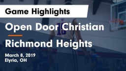 Open Door Christian  vs Richmond Heights Game Highlights - March 8, 2019