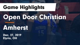 Open Door Christian  vs Amherst  Game Highlights - Dec. 27, 2019