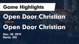 Open Door Christian  vs Open Door Christian  Game Highlights - Dec. 28, 2019