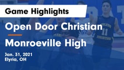 Open Door Christian  vs Monroeville High Game Highlights - Jan. 31, 2021