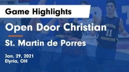 Open Door Christian  vs St. Martin de Porres  Game Highlights - Jan. 29, 2021