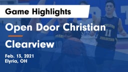 Open Door Christian  vs Clearview  Game Highlights - Feb. 13, 2021