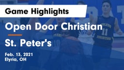 Open Door Christian  vs St. Peter's  Game Highlights - Feb. 13, 2021