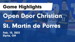Open Door Christian  vs St. Martin de Porres Game Highlights - Feb. 15, 2022