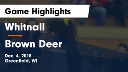 Whitnall  vs Brown Deer  Game Highlights - Dec. 4, 2018