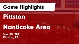Pittston  vs Nanticoke Area  Game Highlights - Jan. 15, 2021