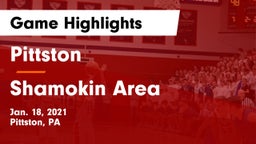 Pittston  vs Shamokin Area  Game Highlights - Jan. 18, 2021
