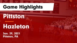 Pittston  vs Hazleton  Game Highlights - Jan. 29, 2021