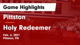 Pittston  vs Holy Redeemer  Game Highlights - Feb. 6, 2021
