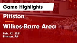 Pittston  vs Wilkes-Barre Area  Game Highlights - Feb. 12, 2021