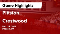 Pittston  vs Crestwood  Game Highlights - Feb. 14, 2021