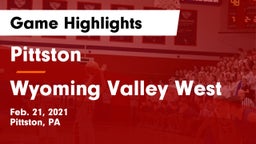 Pittston  vs Wyoming Valley West  Game Highlights - Feb. 21, 2021