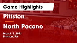 Pittston  vs North Pocono  Game Highlights - March 5, 2021