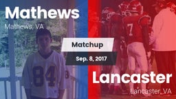 Matchup: Mathews  vs. Lancaster  2017