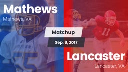 Matchup: Mathews  vs. Lancaster  2017