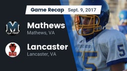 Recap: Mathews  vs. Lancaster  2017