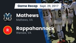 Recap: Mathews  vs. Rappahannock  2017