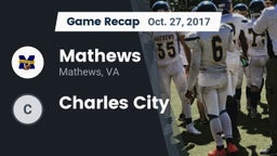 Recap: Mathews  vs. Charles City 2017