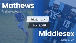 Matchup: Mathews  vs. Middlesex  2017