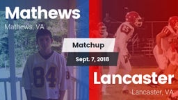 Matchup: Mathews  vs. Lancaster  2018