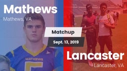 Matchup: Mathews  vs. Lancaster  2019