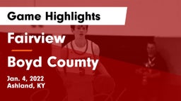 Fairview  vs Boyd Coumty Game Highlights - Jan. 4, 2022