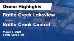 Battle Creek Lakeview  vs Battle Creek Central  Game Highlights - March 3, 2020