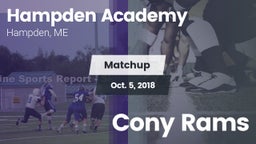 Matchup: Hampden Academy vs. Cony Rams 2018