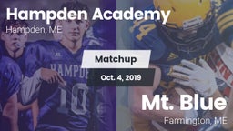 Matchup: Hampden Academy vs. Mt. Blue  2019