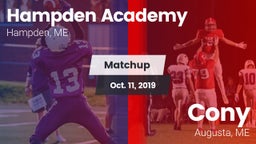 Matchup: Hampden Academy vs. Cony  2019