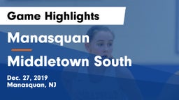 Manasquan  vs Middletown South  Game Highlights - Dec. 27, 2019