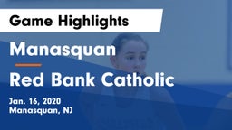 Manasquan  vs Red Bank Catholic  Game Highlights - Jan. 16, 2020