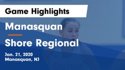 Manasquan  vs Shore Regional  Game Highlights - Jan. 21, 2020